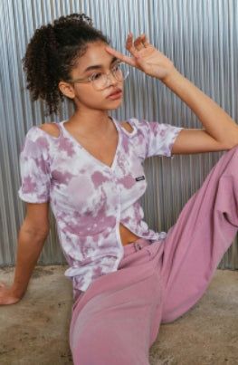 tiedye open tee_ pink