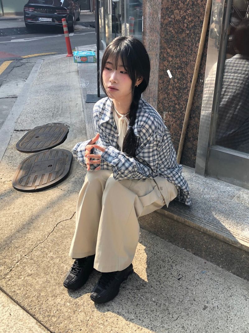 Cookie oversized Plaid Shirt