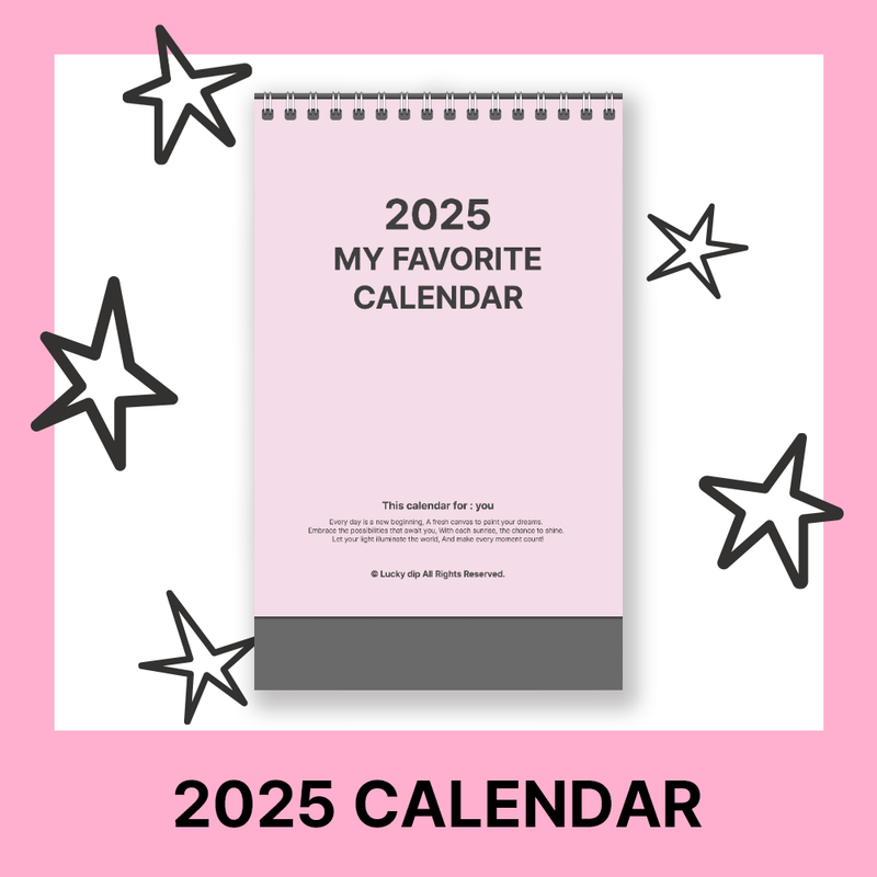 2025 My favorite calendar - desk