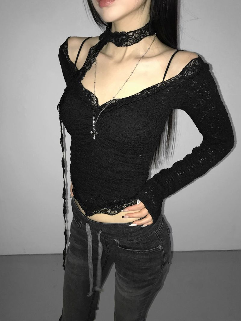 daisy slimmer scarf top(3 color)