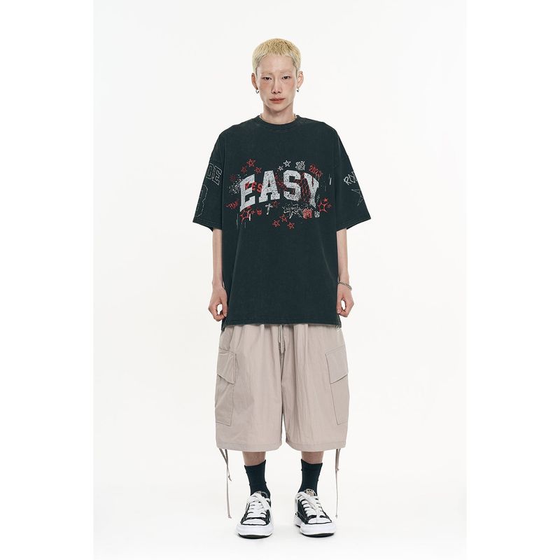 Balloon Bermuda Nylon Pants - Grey