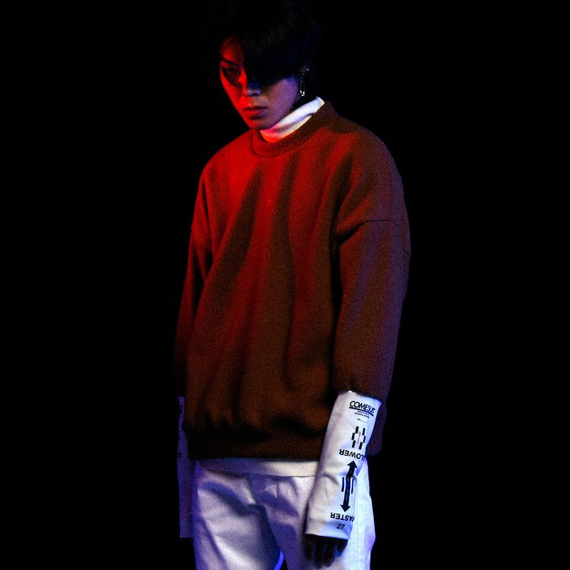 アームアーマーフリースプルオーバー[UNISEX] Arm-Warmer Fleece Pullover (Brown)