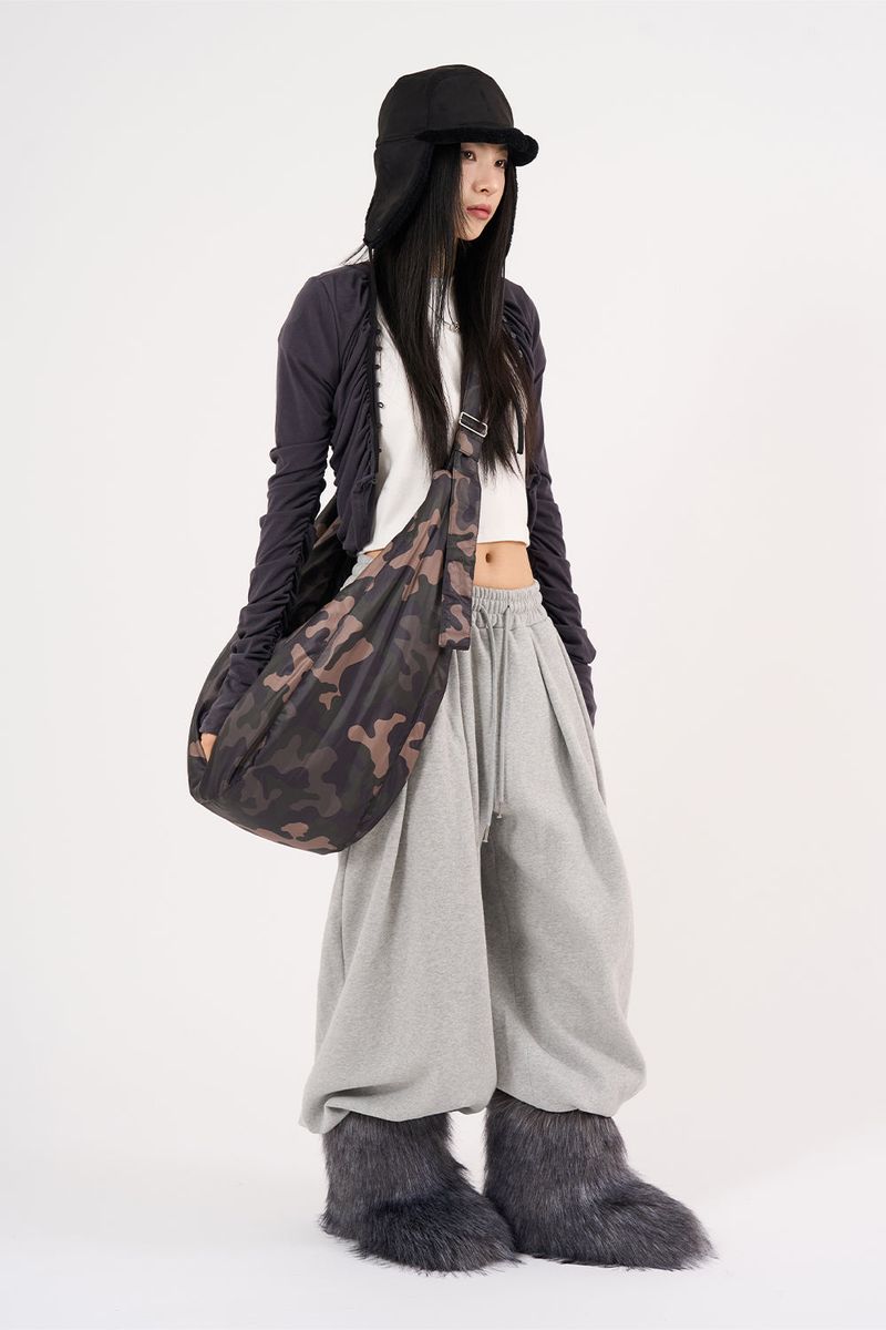 Clover shirring crop cardigan