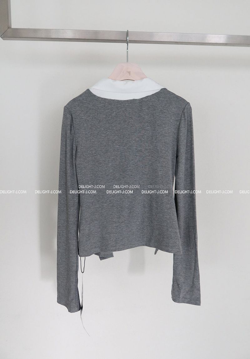 Miu Shirt Layered Cardigan