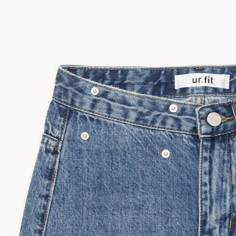 MEDIUM BLUE STRAIGHT DENIM PANTS [16626]