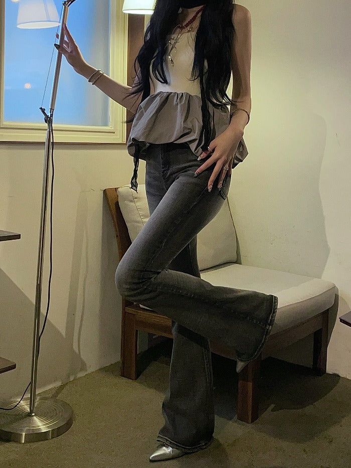 Vintage Denim Bootcut Pants
