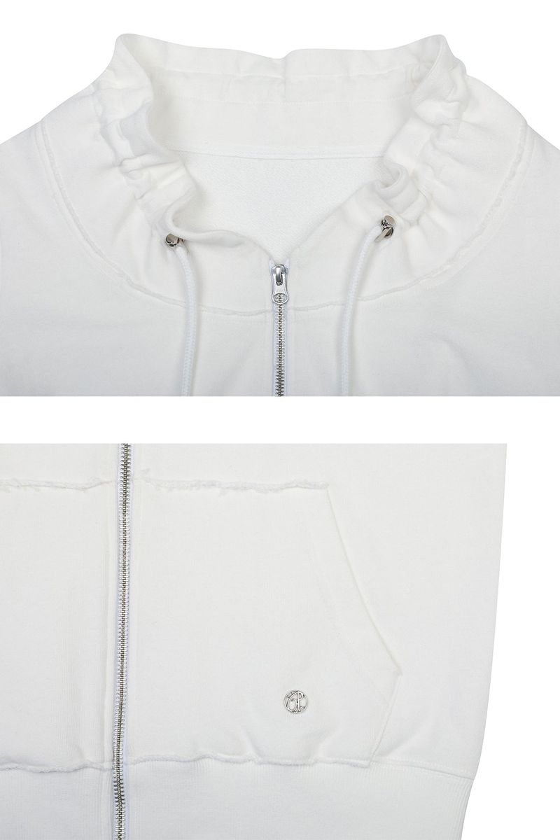 BLOOM ZIP-UP JACKET white