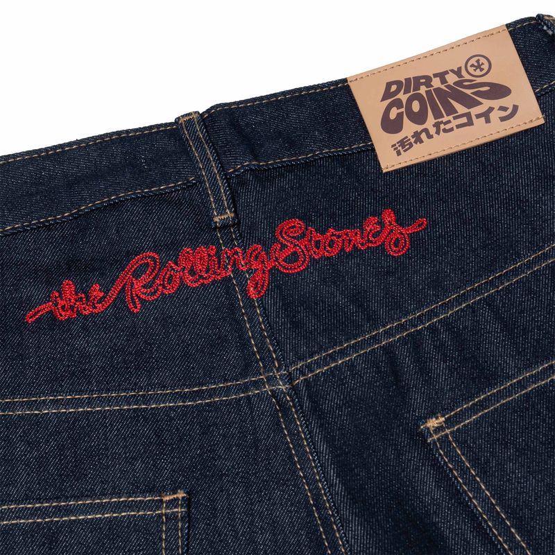 DC x The Rolling Stones Logo Embroidery Raw Denim Pant