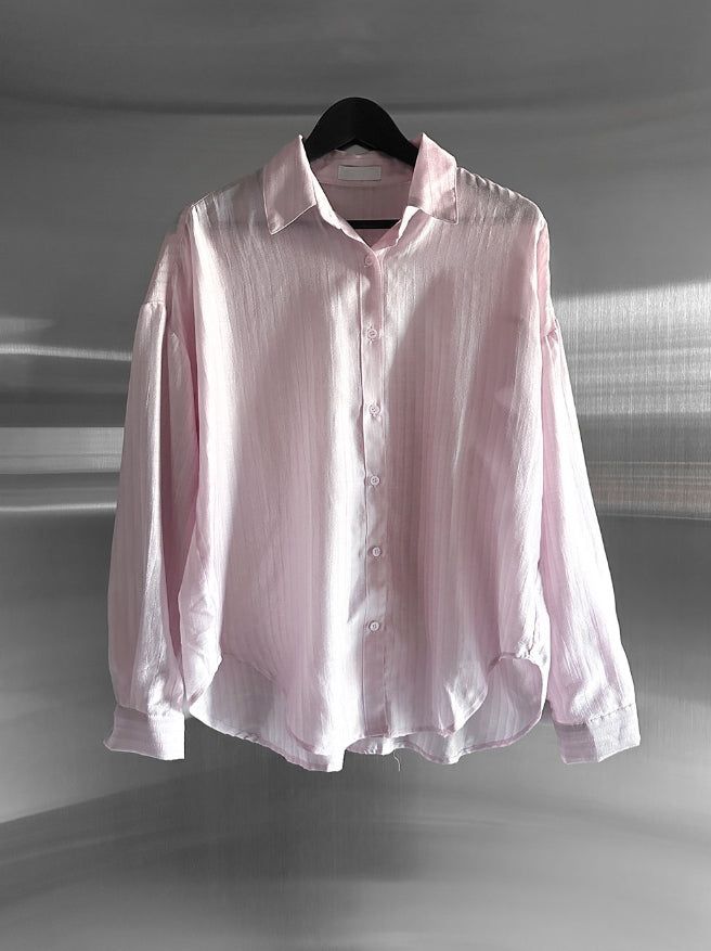 Sie Knot See-through Wrap Shirt Blouse