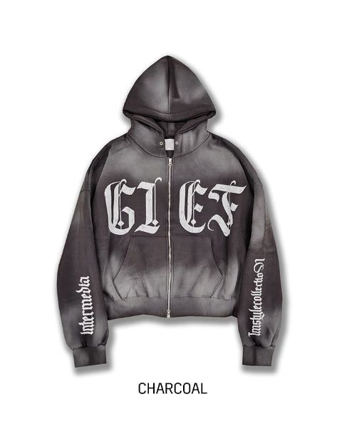 Bark Dirty Spray Two Way Hooded Zip-Up