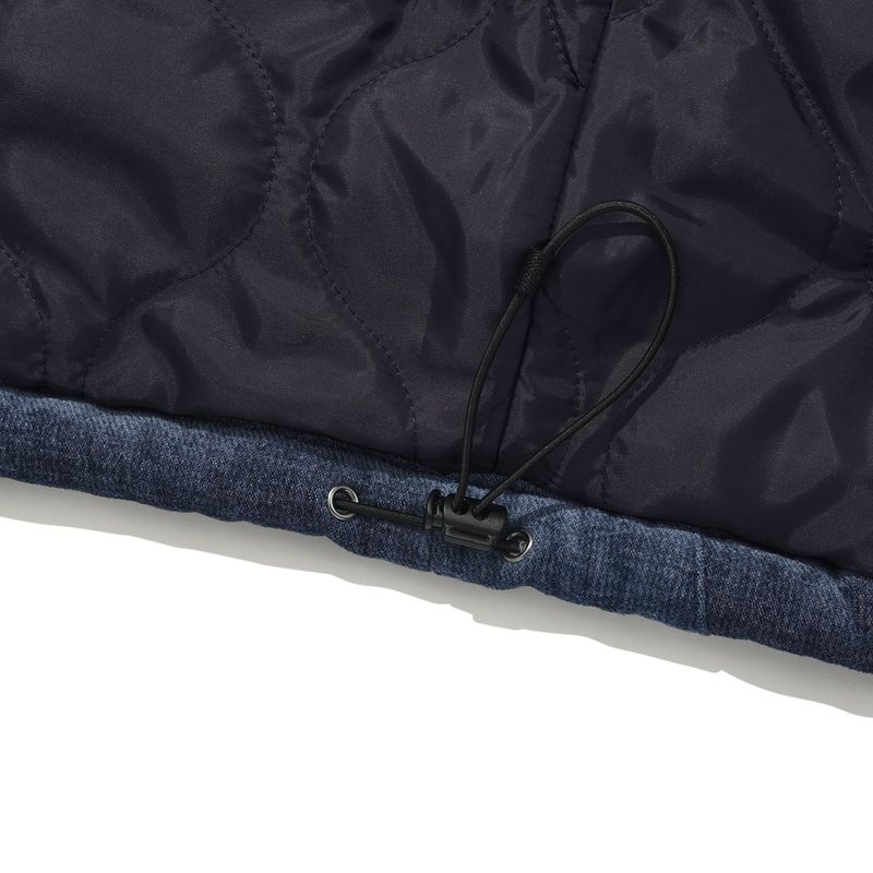 Velvety padded vest / Dark blue