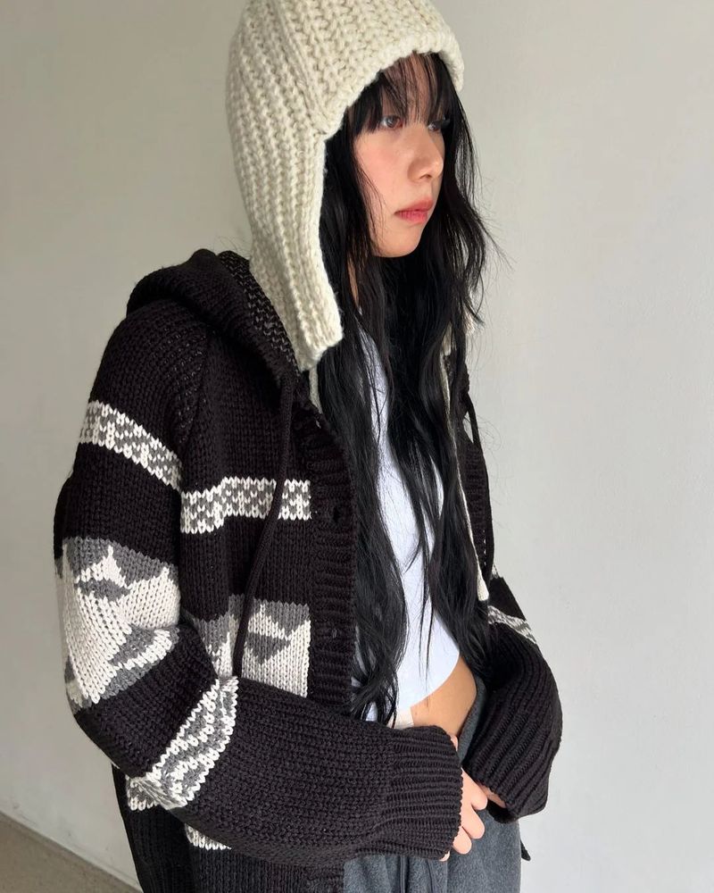 Trapper Hat Knit - Ivory