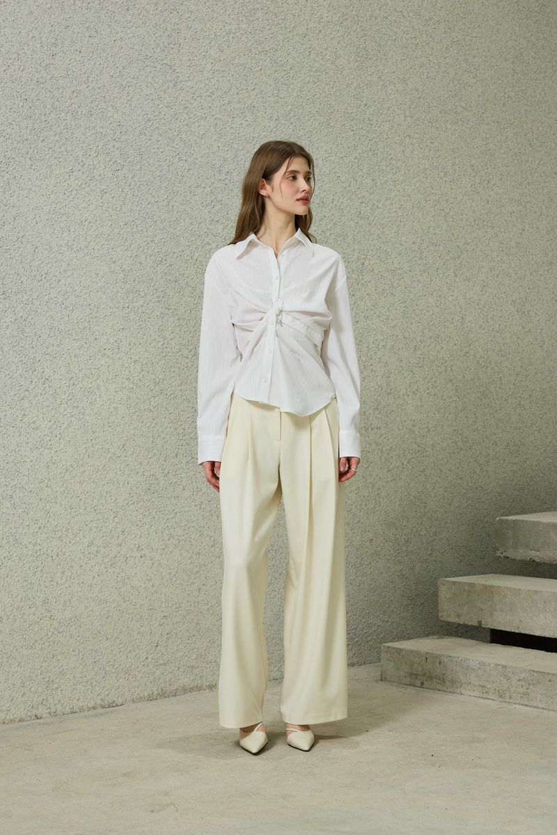 TOMO WIDE SLACKS / IVORY