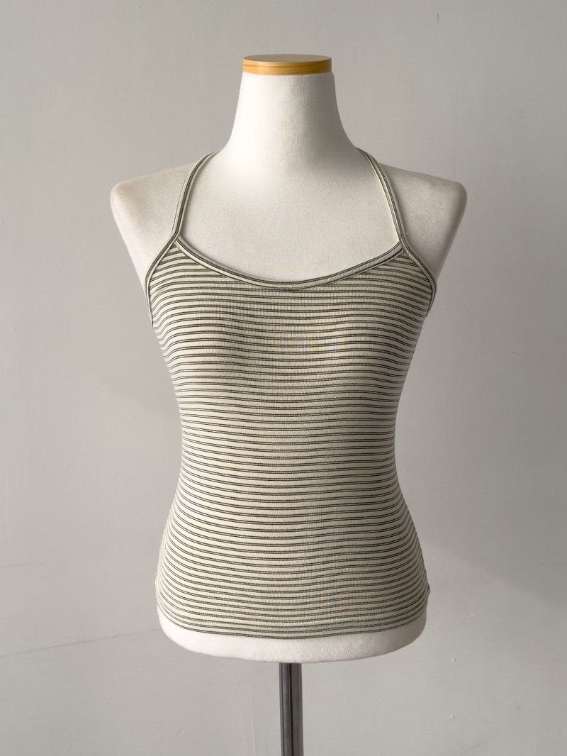 Lollipop Stripe Halter Neck Sleeveless