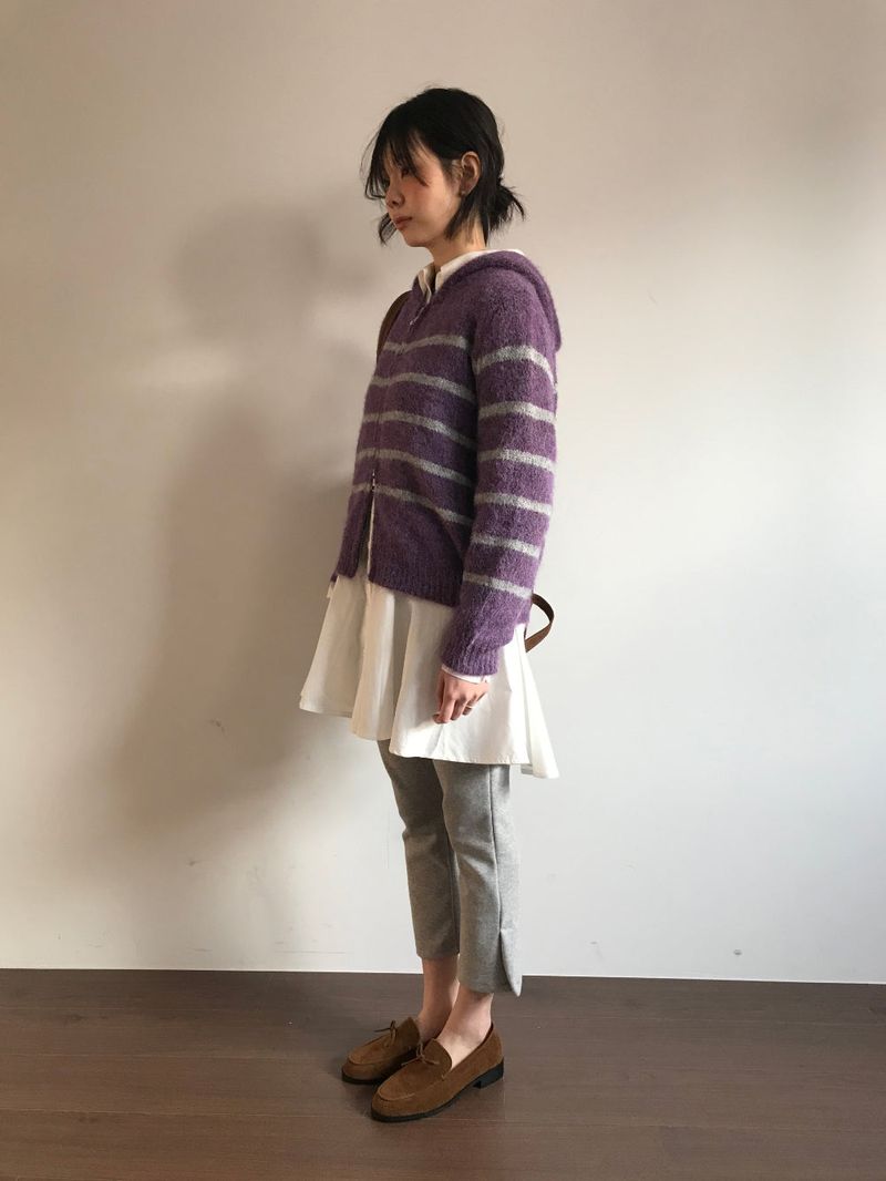 Saint Stripe Knit Hooded Zip-Up (2Colors)