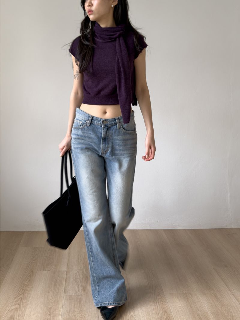 Ross Brush Semi-bootcut Denim Pants