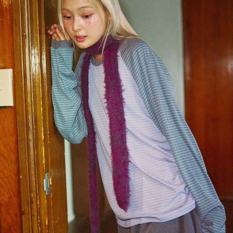 KOOKEESEE（クキシ）の「Winter Hairy Muffler (purple)（Fashion Accessories）」