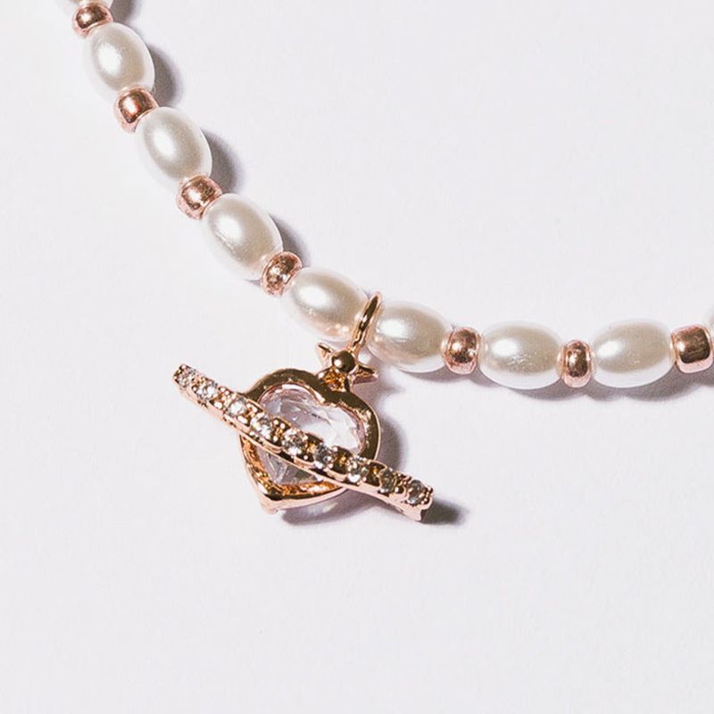 Heart Planet Pearl Necklace