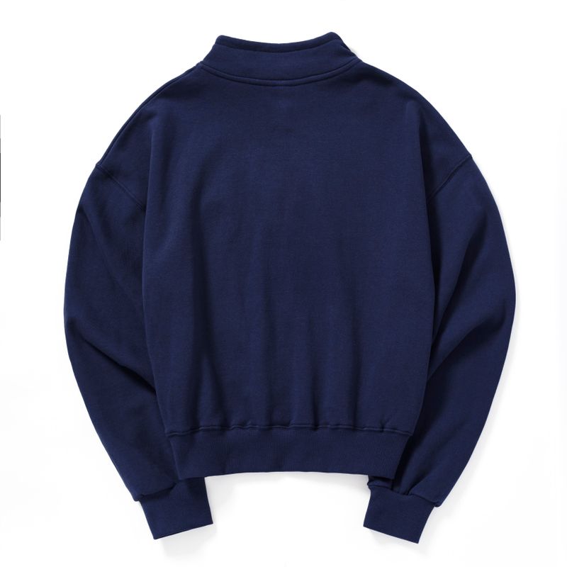 HIGH NECK STRING SWEATSHIRT_NAVY