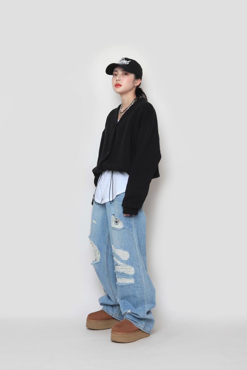 vintage wide denim pants