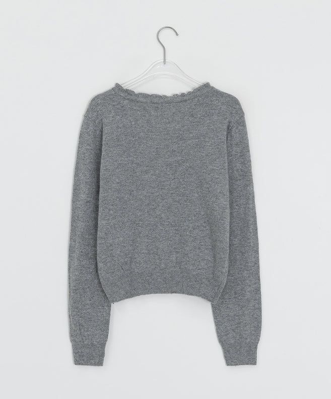 Rico Frill V-Neck Knit Cardigan