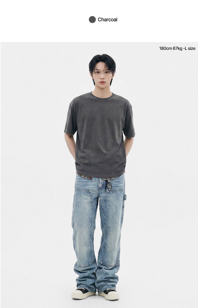 standard pigment-dyed short-sleeve t-shirt (3color)
