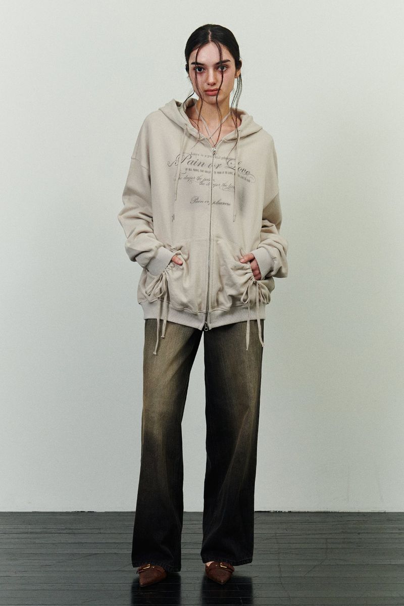 PAIN OR PLEASURE（ペインオアプレジャー）の「FOG 2WAY HOOD ZIP-UP beige（Tops）」