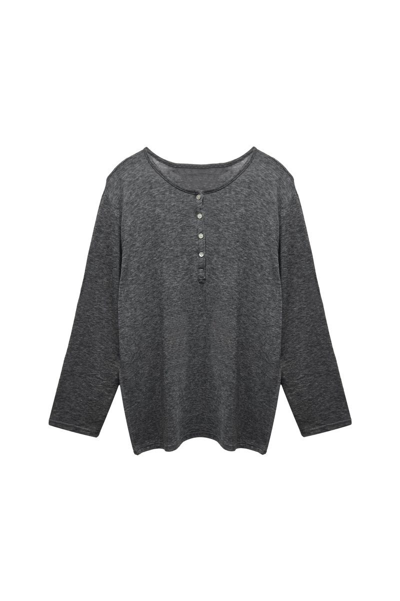 FAIRY WOOL LONG SLEEVE / CHARCOAL
