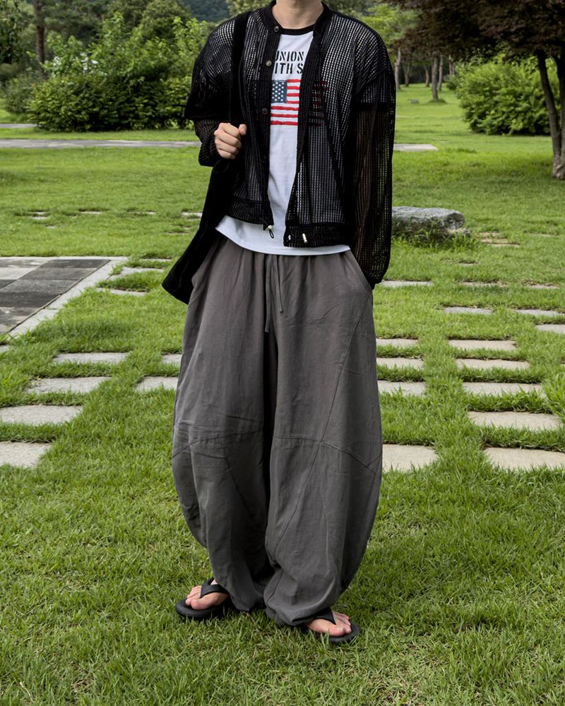 Beo Curved Linen Balloon Pants