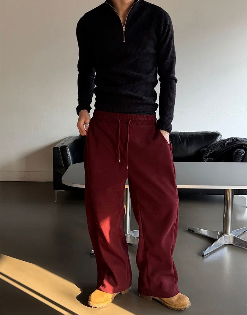 [기모] Wide corduroy sweat pants(4color)