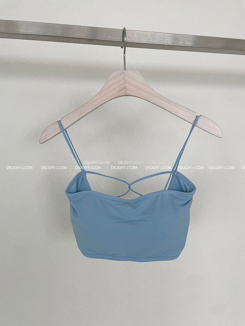 7 color cap built-in backless bra top