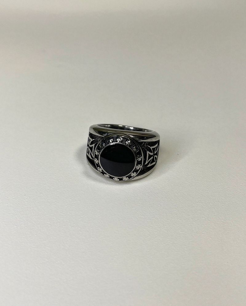 refrainfromspace(リフレインフロームスペース)の「bold round onyx ring(Accessories)」