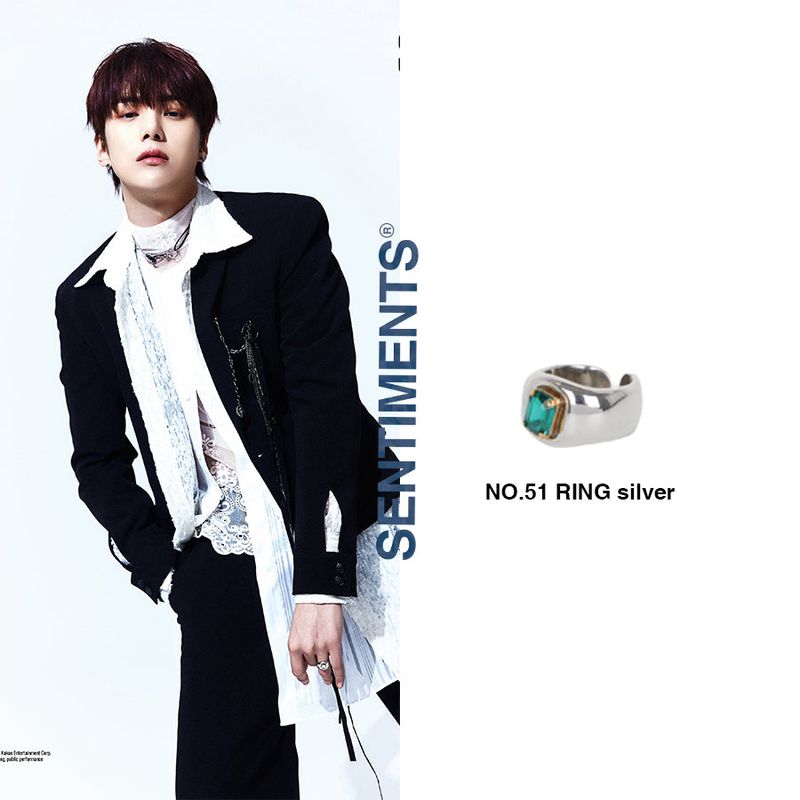no.51 ring silver (#13 freesize) monsta x MINHYUK pick