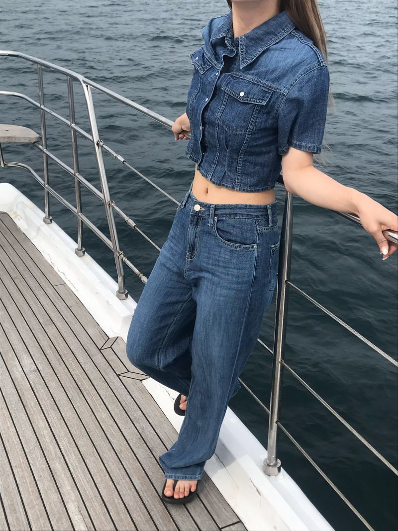 Horizon denim set up shirt