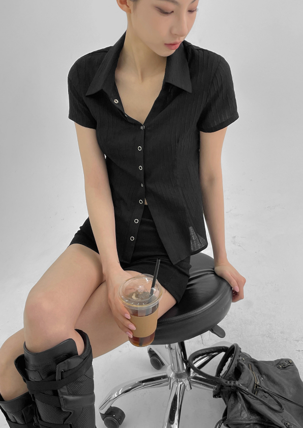 [MADE] Elsop Burton Pleats Blouse (Short-Sleeved ver.)