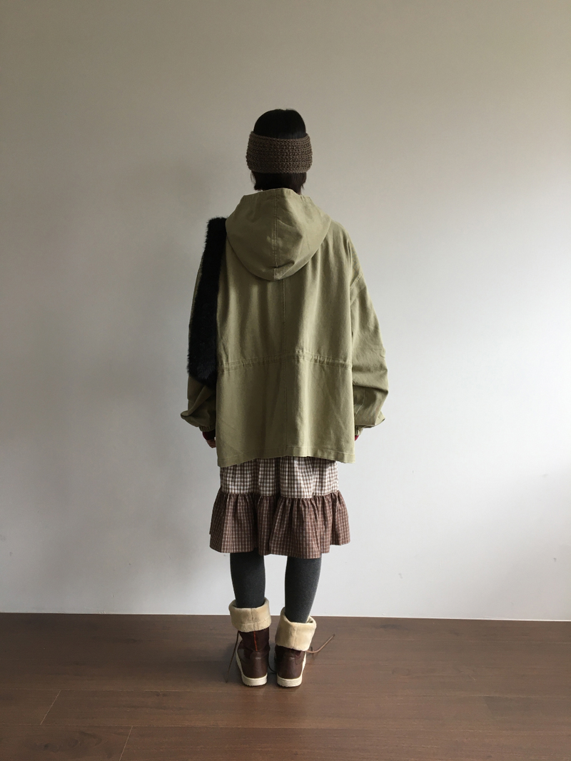 Morrow washed hooded field jacket (2color)