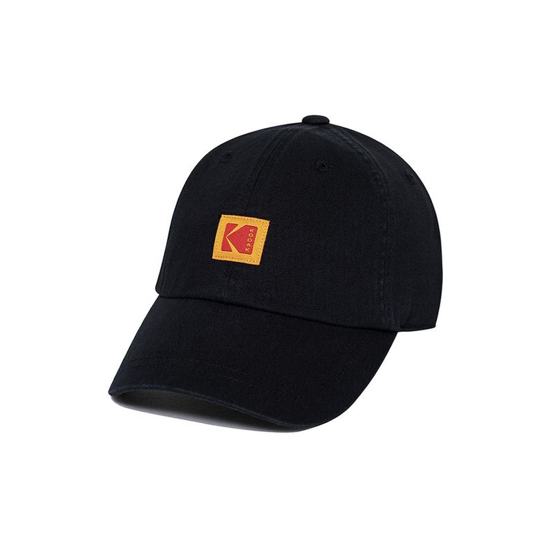 KODAK(コダック)の「SQUARE LOGO RELAX FIT BALL CAP【BLACK】(Hats)」