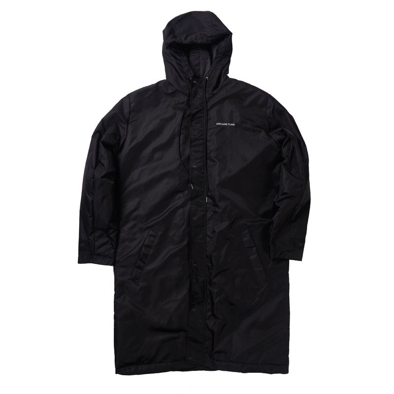 ARCANE FUNK（アーケインファンク）の「NYLON HOOD LONG PARKA black（Tops）」