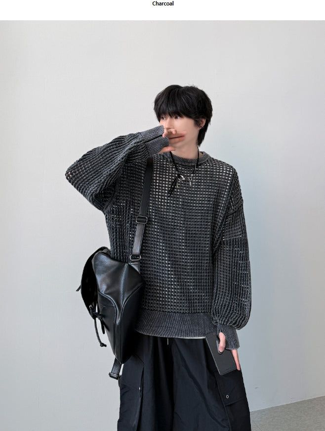 YOURNUS(ユアナス)の「Royal Pigment Mesh Knit(Tops)」