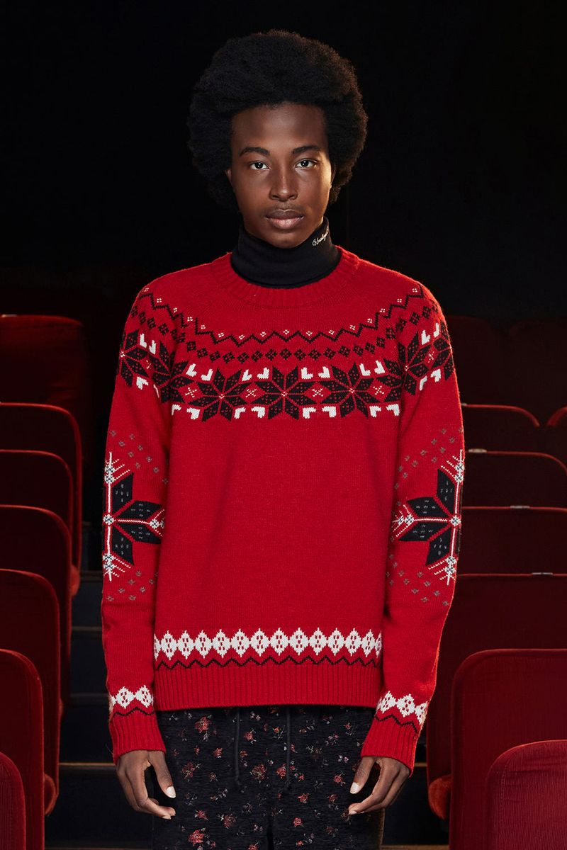 UNALLOYED(アナロイド)の「ARGYLE NORDIC KNIT / RED(Tops)」