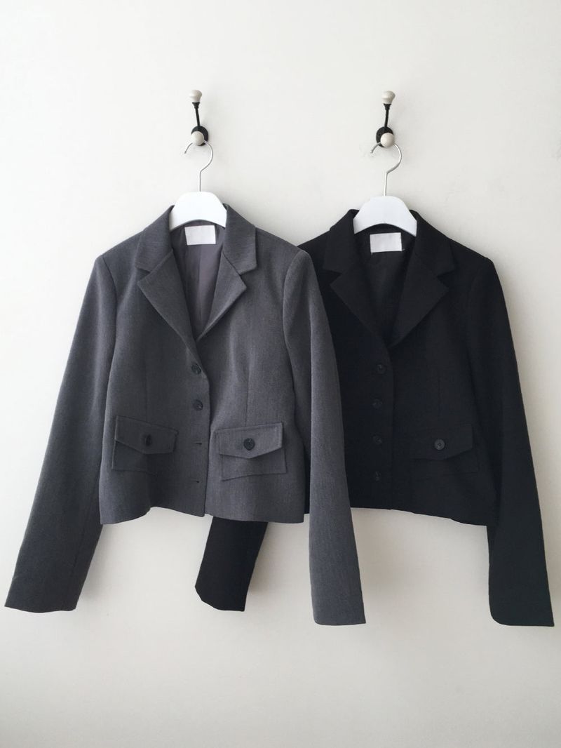 Urban button crop jacket