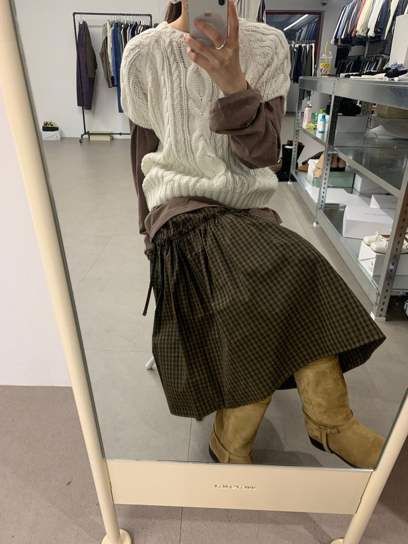 Routine Check Skirt (2color)