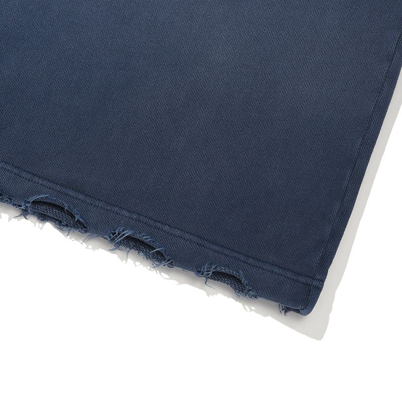 VINTAGE WASHING STUD POINT HALF PANTS [NAVY]
