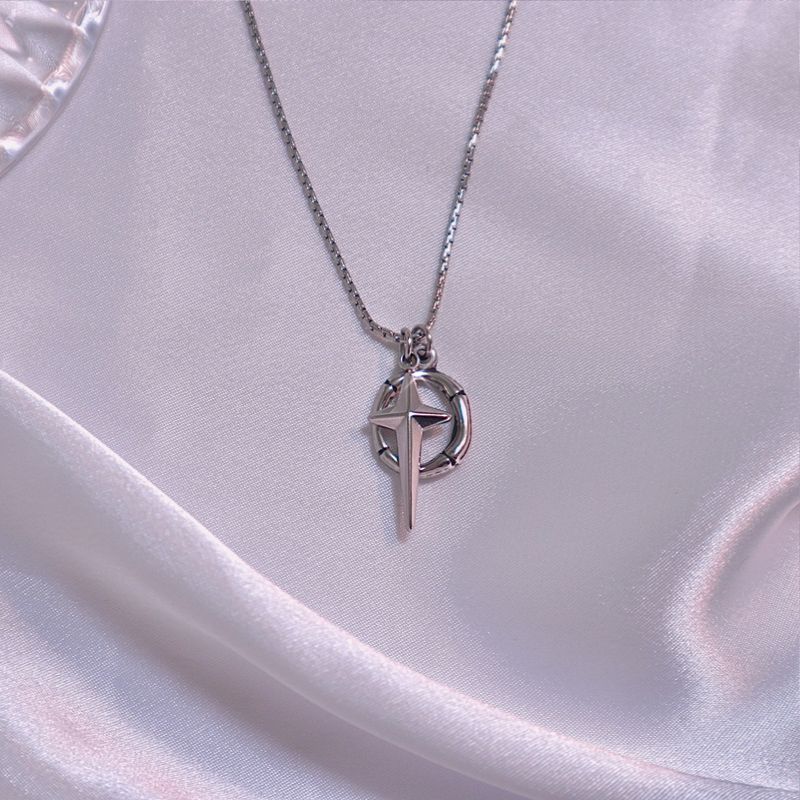 cross ring necklace
