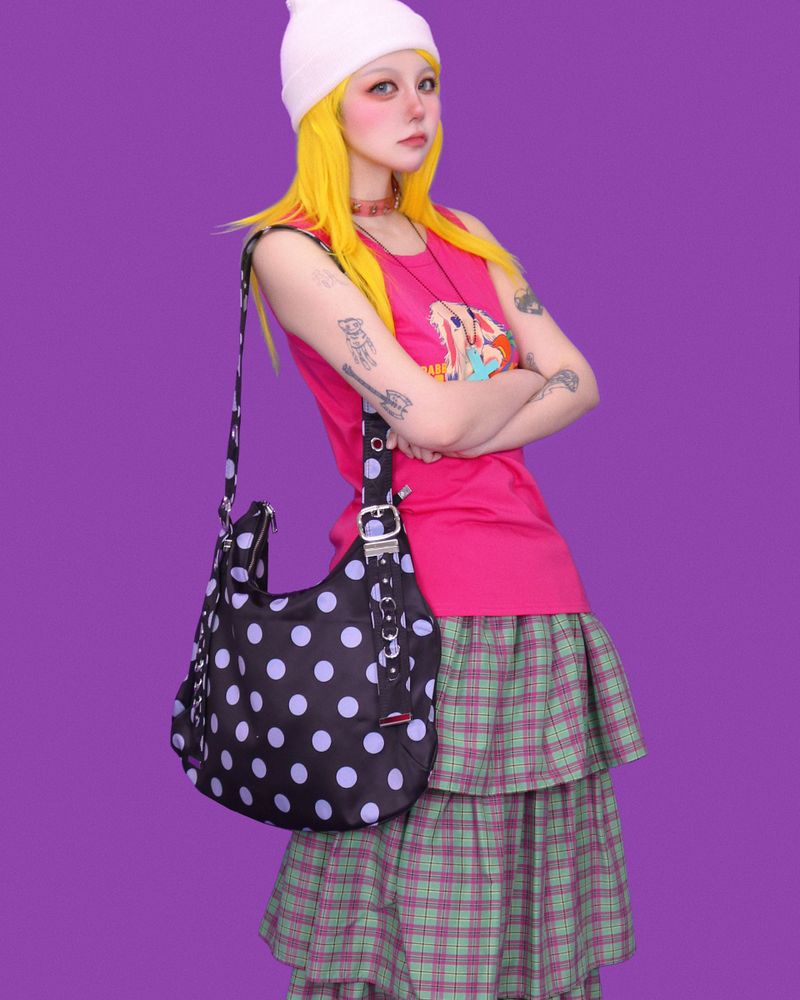 dot big-belt shoulder bag