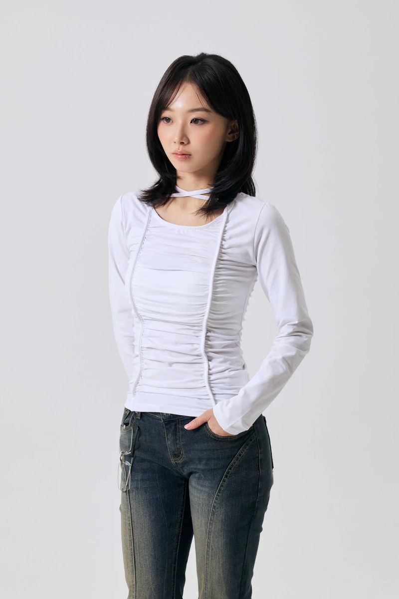 ARIKIM（アリキム）の「LISE SHIRRING TOP / WHITE（Tops）」