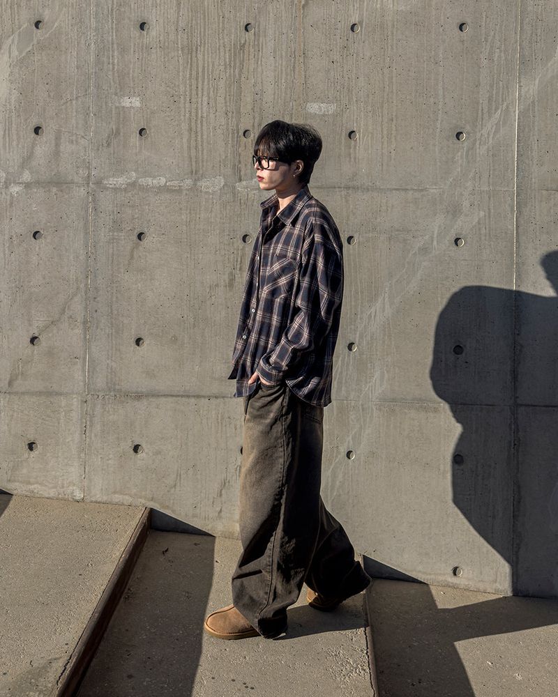 Antique Oversized Check Shirt