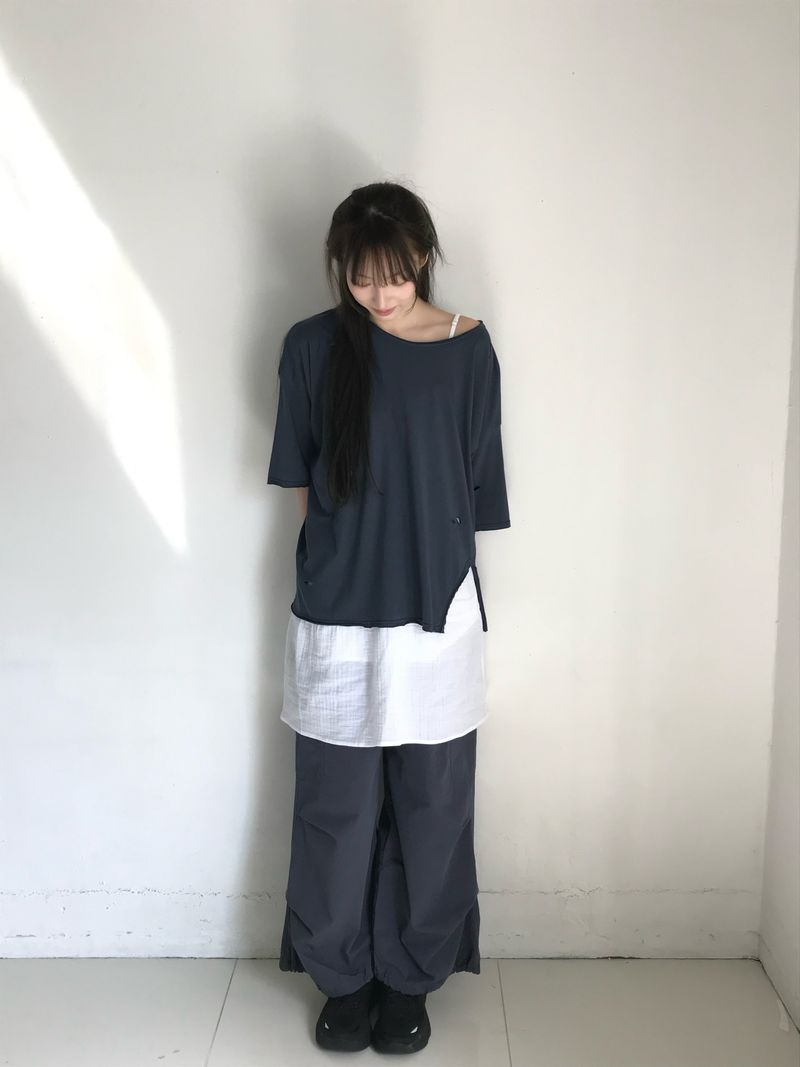 HASTA（ハスタ）の「Bohemian Destroyed T-shirt (Vintage Blue)（Tops）」