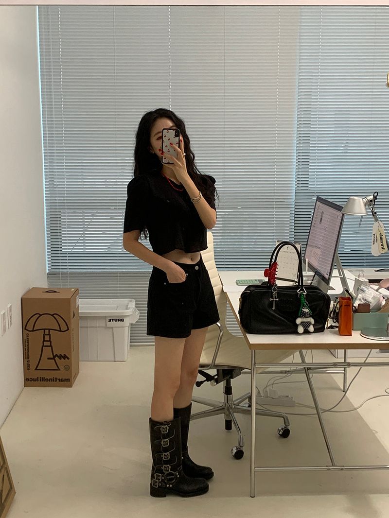 [MADE] ERT SEE-THROUGH PUFF BLOUSE
