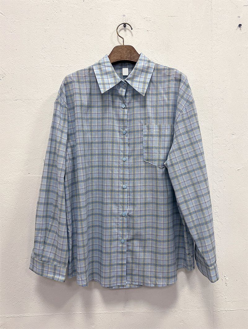 SHIRRING CHECK SHIRT (2C)